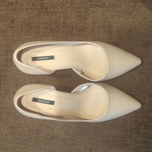Forever 21 cream heels